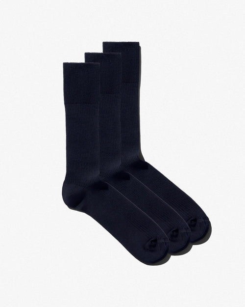 3 Ă— Mid Length Rib Socks - CDLP