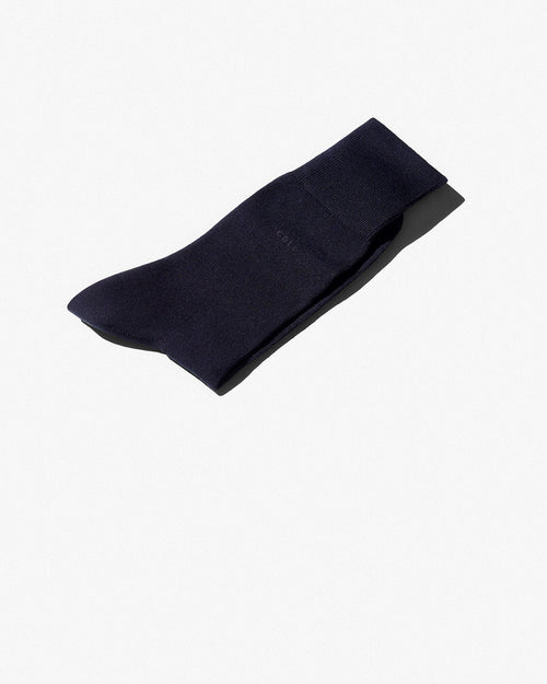 Unisex Mid Length Cotton Socks in Dark Navy - CDLP