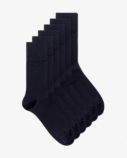 Unisex Mid Length Cotton Socks in Dark Navy - CDLP