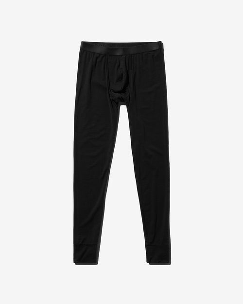CDLP Merino Blend Long Johns in black featuring a signature waistband and slim fit.