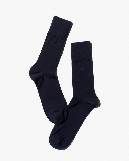 Unisex Mid Length Cotton Socks in Dark Navy - CDLP