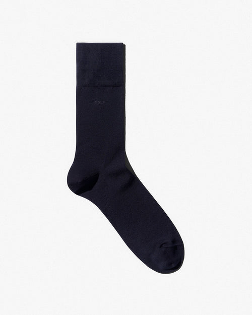 Unisex Mid Length Cotton Socks in Dark Navy - CDLP