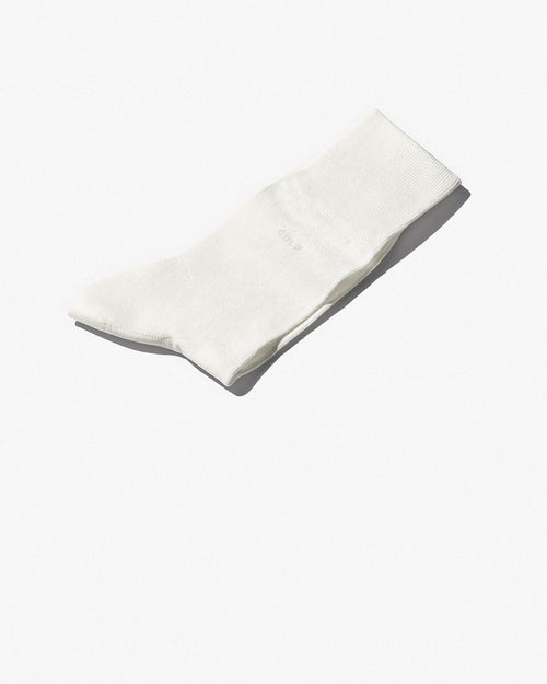 Unisex Mid Length Cotton Socks in White
