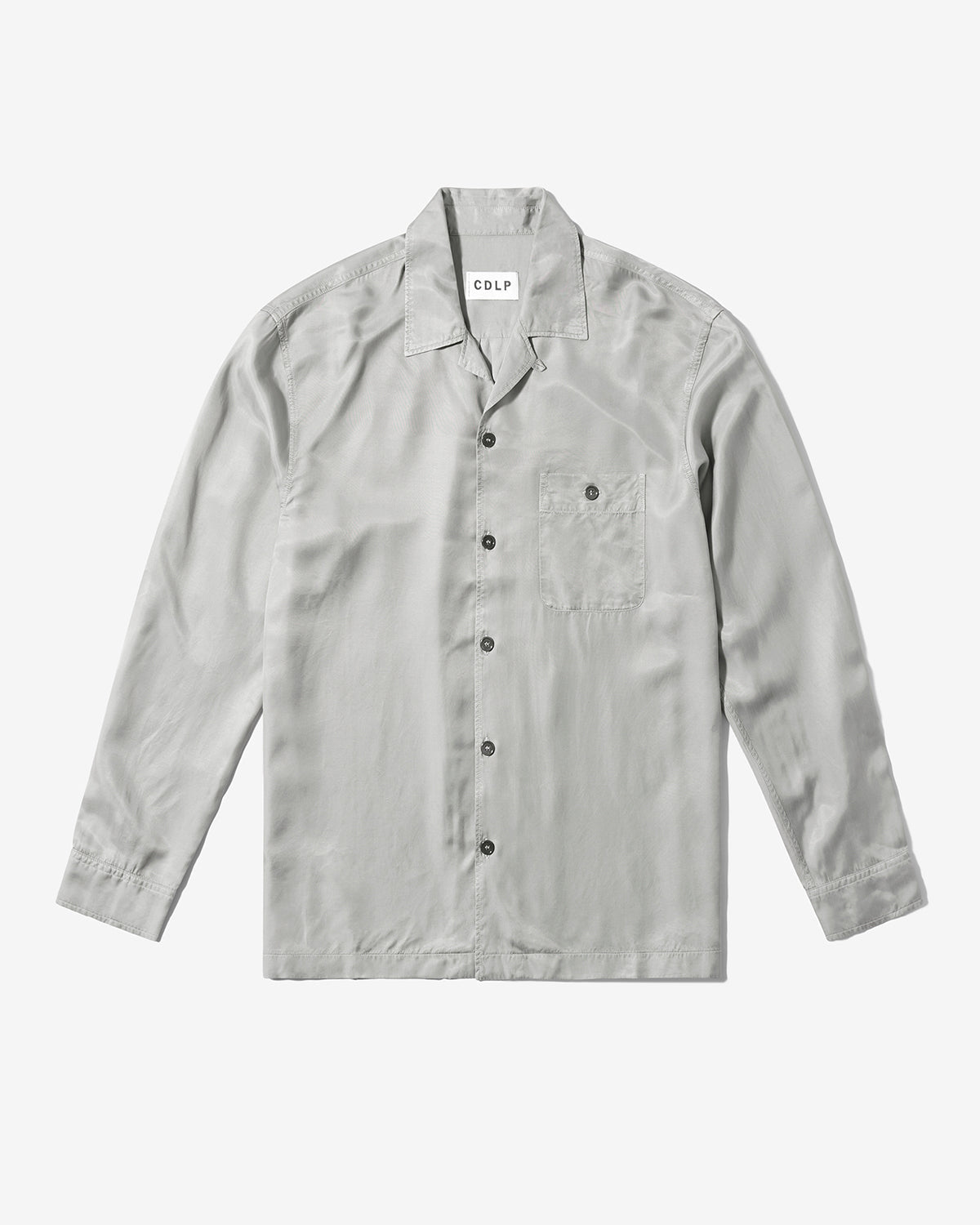 Men's Satin Cupro Shirt in Mud Grey | Shop now — CDLP