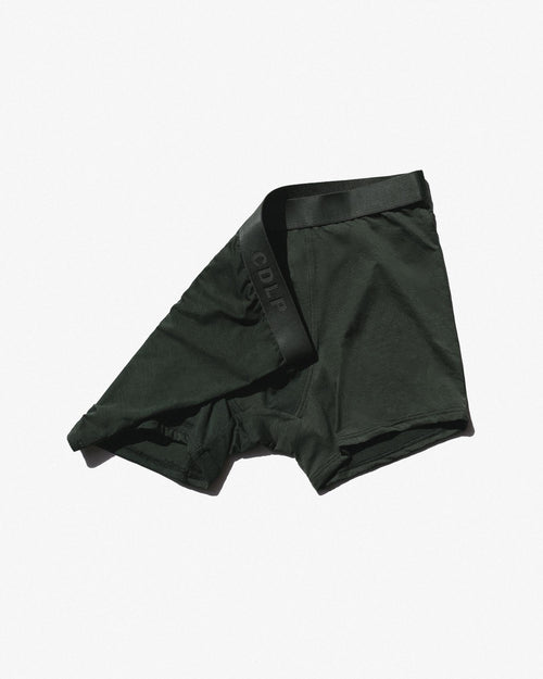folded Moisture Wicking Lyocell Boxer Brief in Army Green