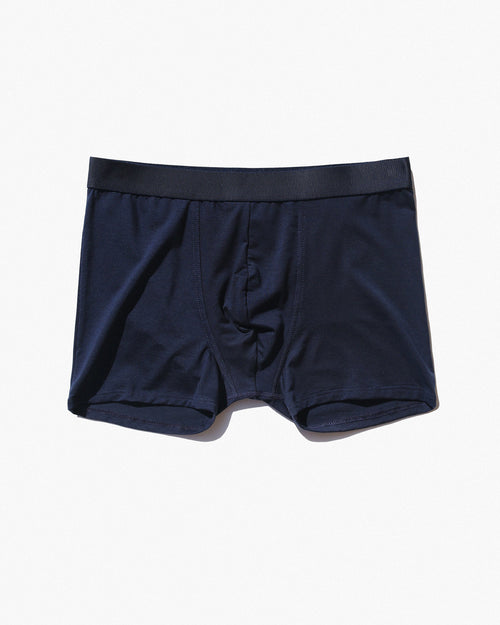 Lyocell Boxer Brief in Navy Blue