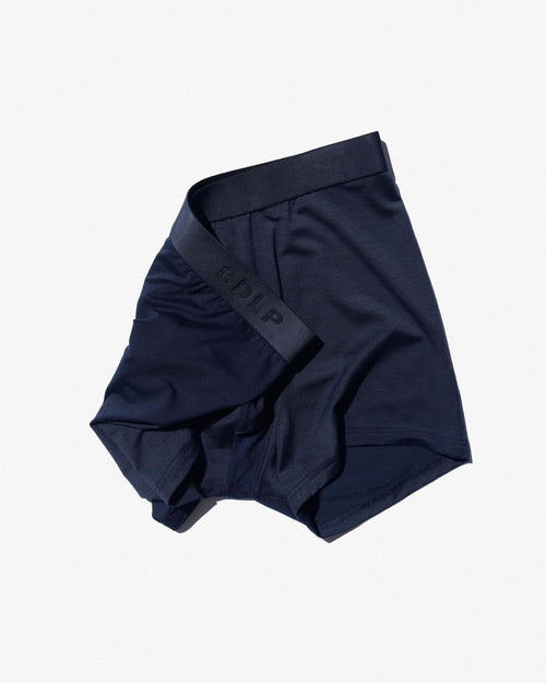 Moisture Wicking Lyocell Boxer Brief in Navy Blue