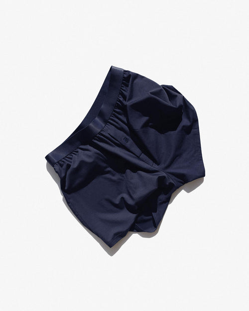 Moisture Wicking Lyocell Boxer Shorts in Navy Blue