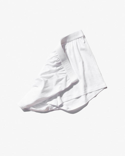 Folded Moisture Wicking Lyocell Boxer Shorts in White