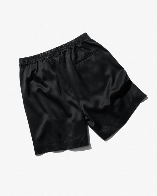 Home Shorts in Black made of Lyocell
