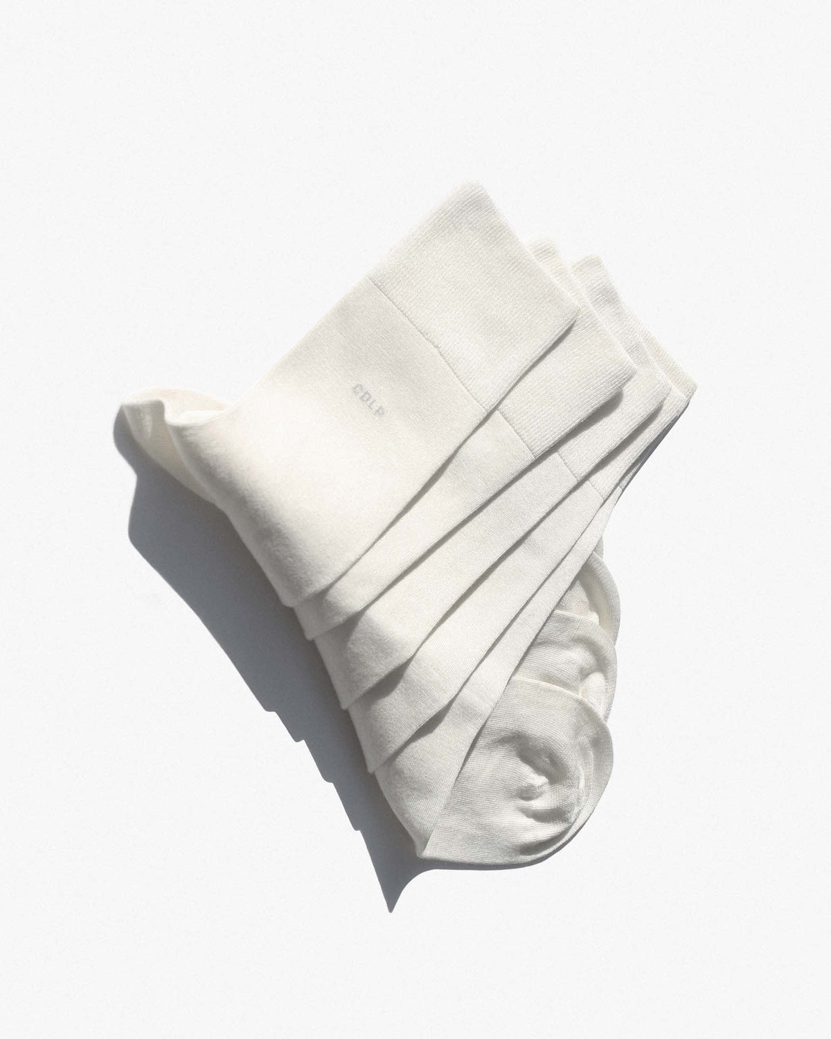 Men's Mid Length Bamboo Socks in White - CDLP