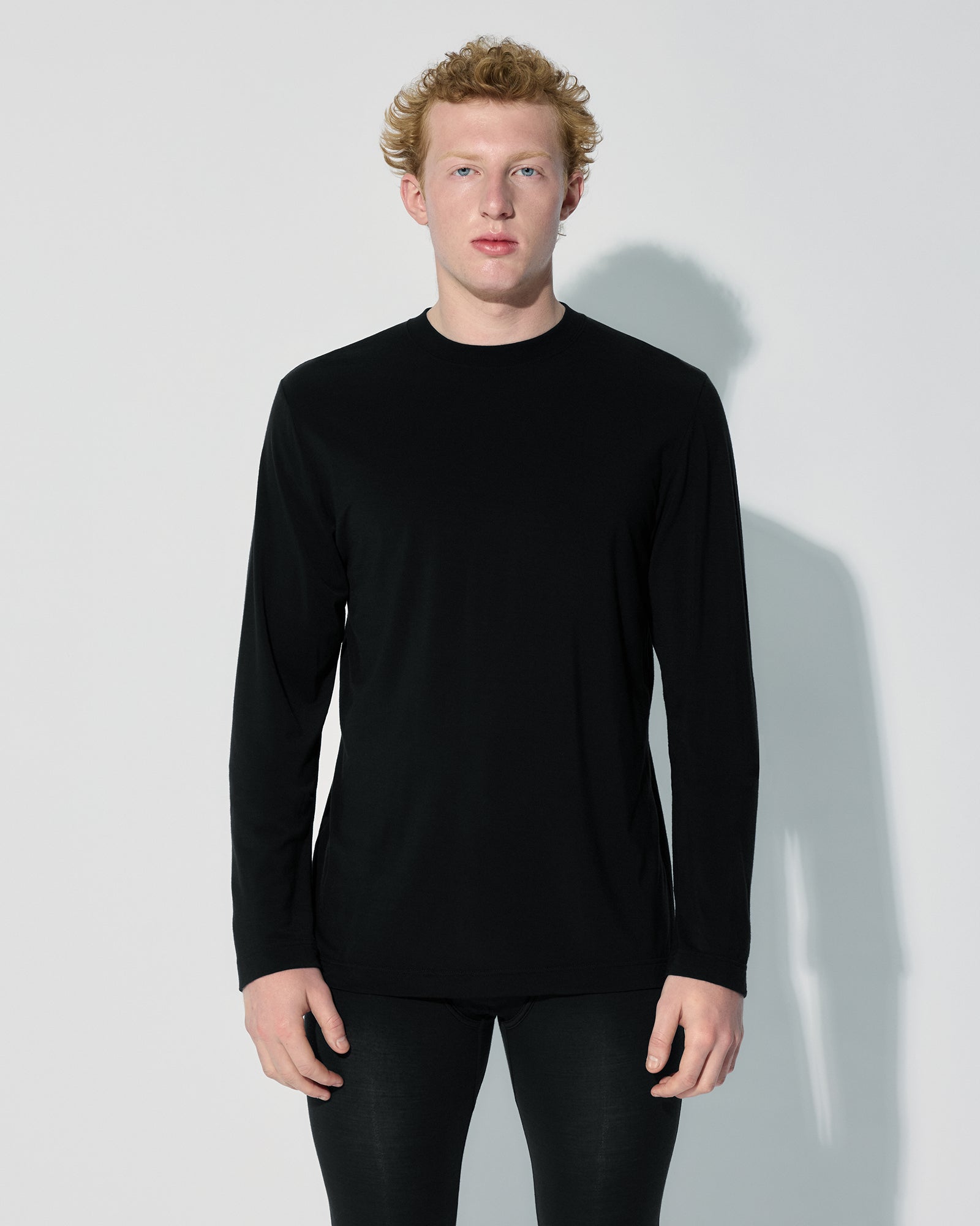 Men's Merino Blend Long Sleeve T-Shirt in Black | Shop—CDLP