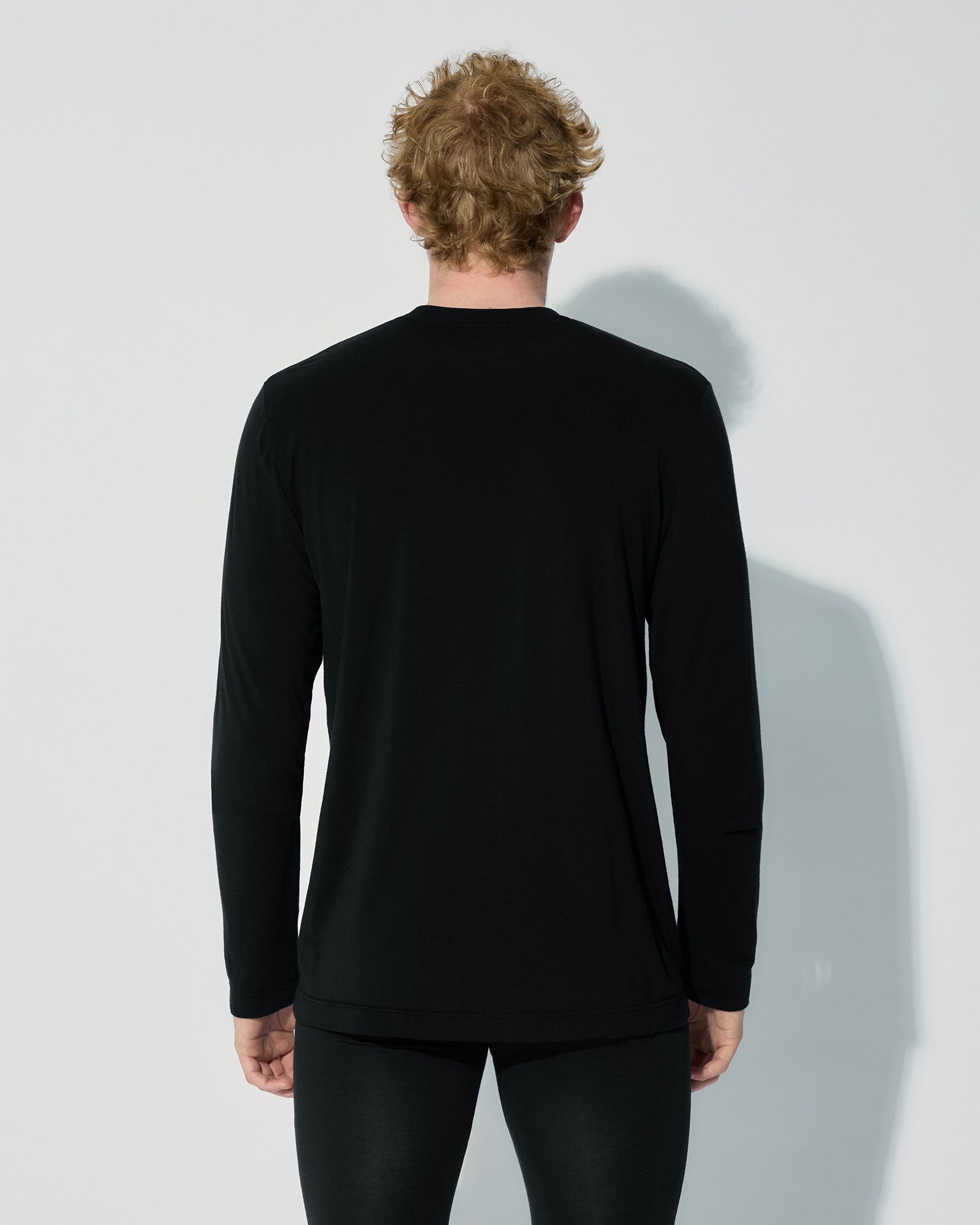 Men's Merino Blend Long Sleeve T-Shirt in Black | Shop—CDLP
