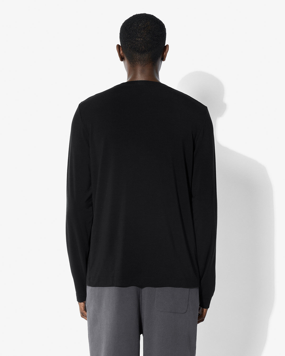Men's Merino Blend Long Sleeve T-Shirt in Black | Shop—CDLP