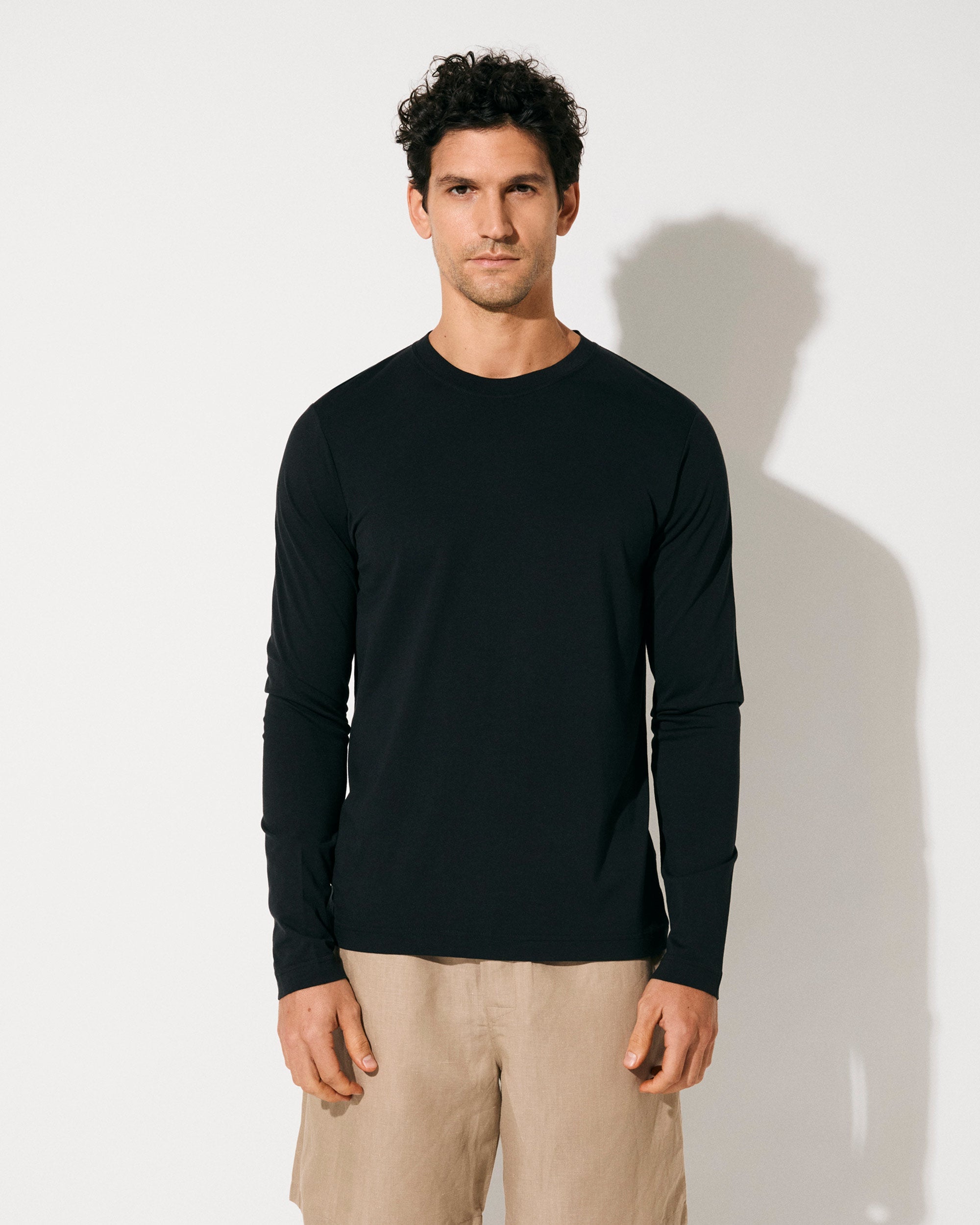 Men's Midweight Long Sleeve T-Shirt in Black | Shop — CDLP