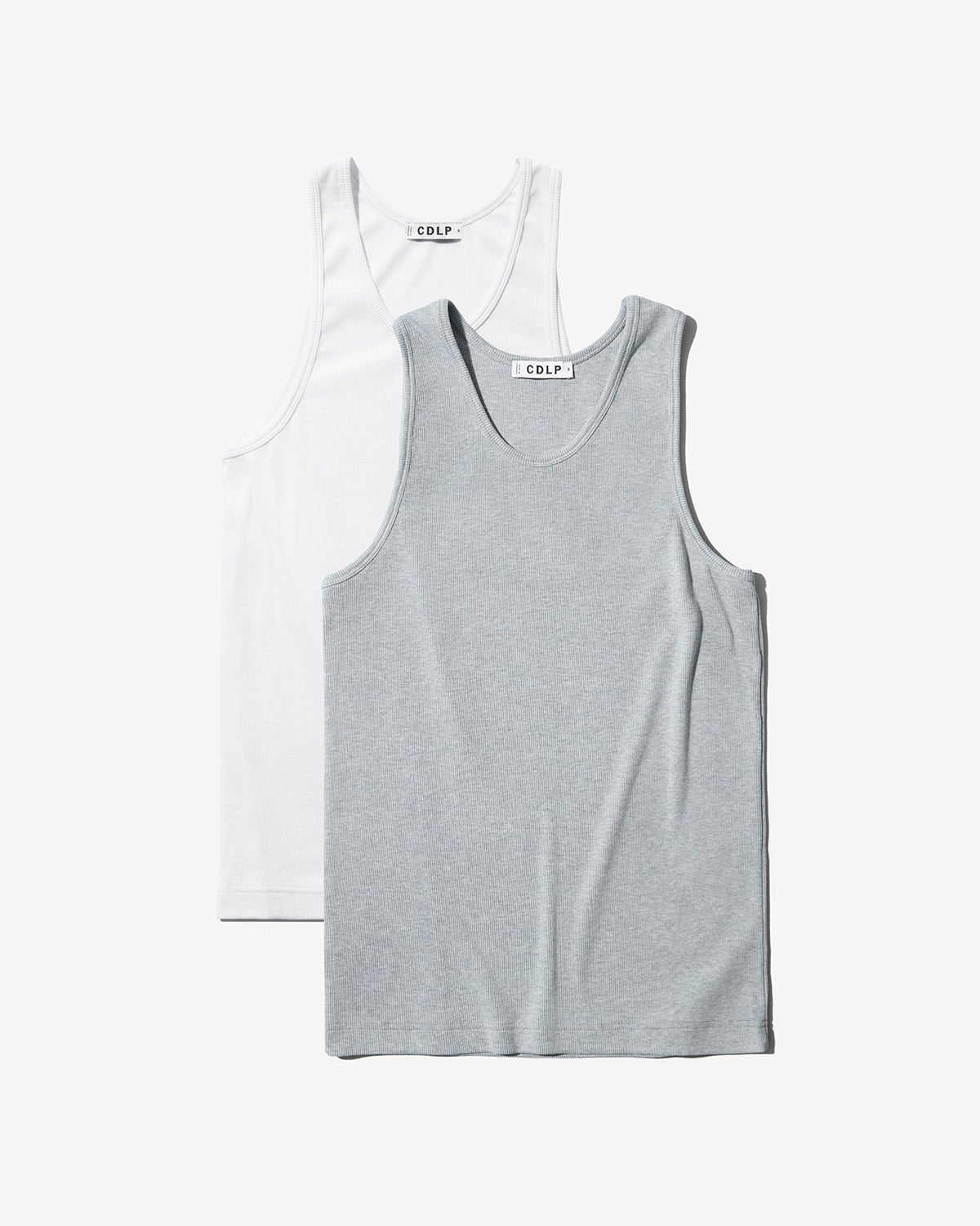 2 x Men's Rib Tank Top in White | Shop now — CDLP