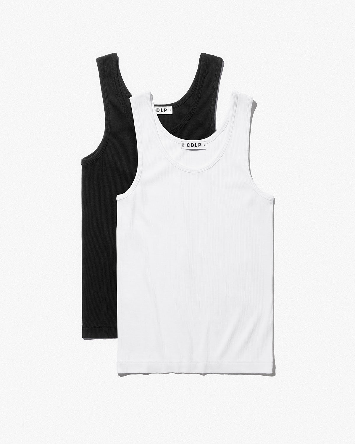 Women's Rib Tank Top in White, Off-Black - CDLP