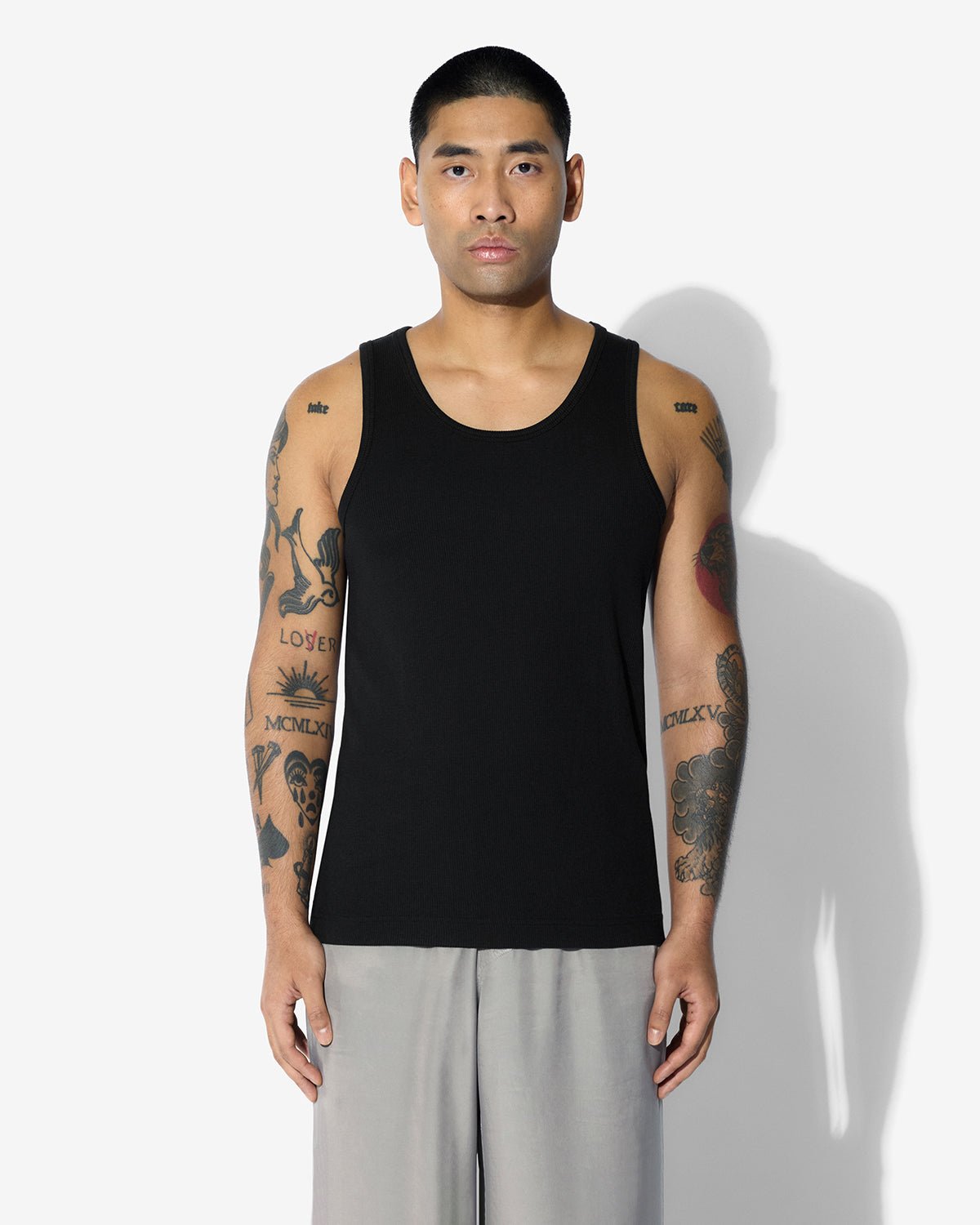 Men's Rib Tank Top in Off-Black | Shop now — CDLP