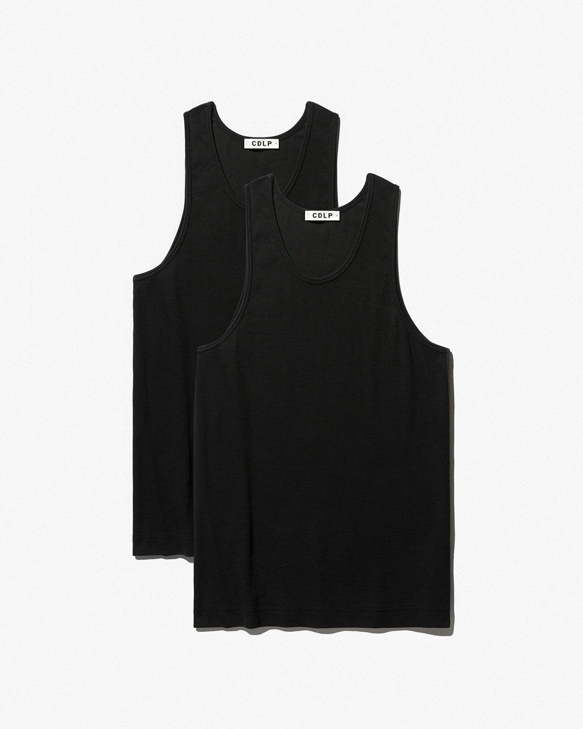 Men's Rib Tank Top in Off-Black - CDLP