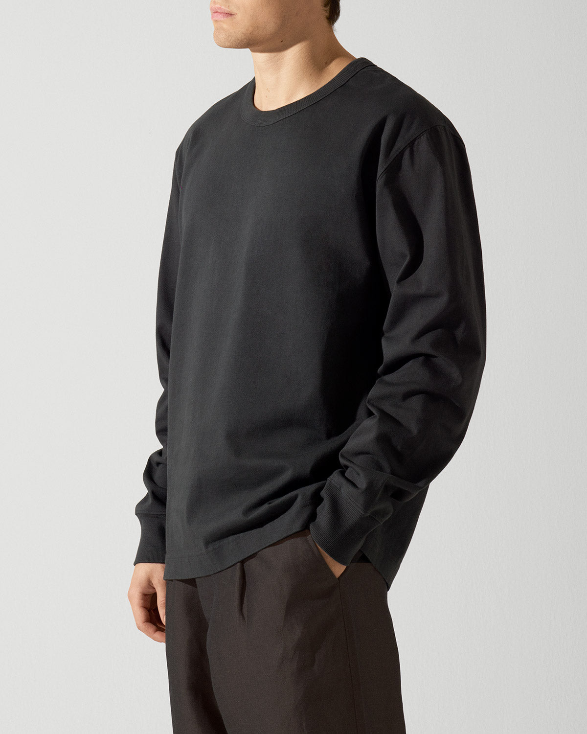 Men's Heavyweight T-Shirt Long Sleeve in Charcoal | Shop now – CDLP