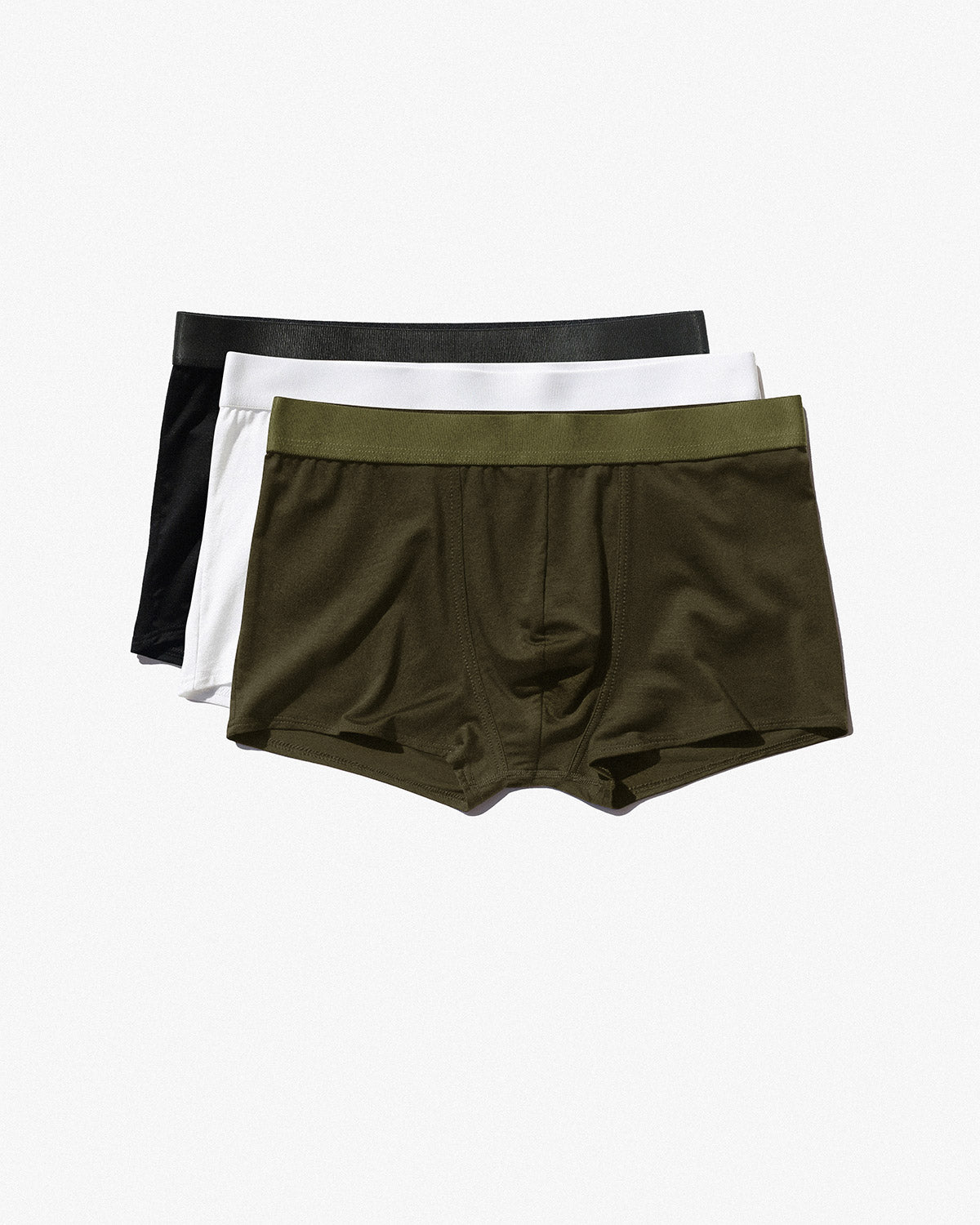 Men's Boxer Trunk in White, Olive Green, Black
