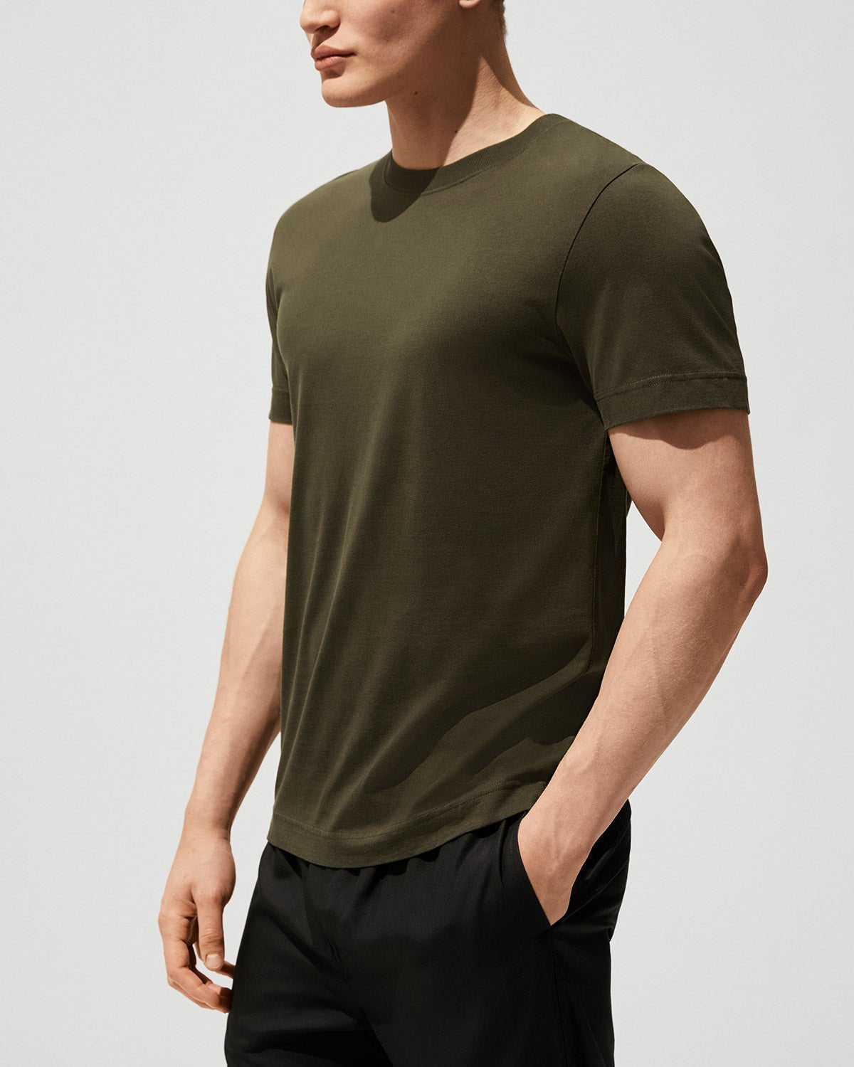 3 × Men's Midweight T-Shirt in Black, White, Olive Green | Shop — CDLP