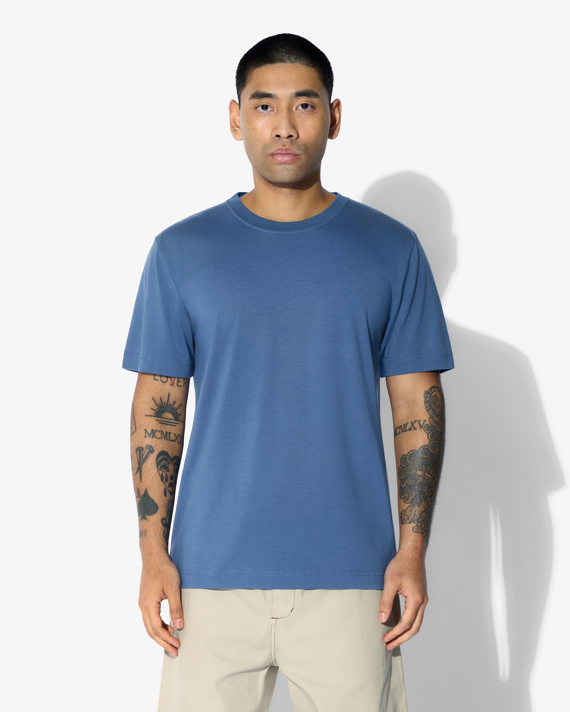 Men's Midweight T-Shirt in Azure Blue | Shop now — CDLP