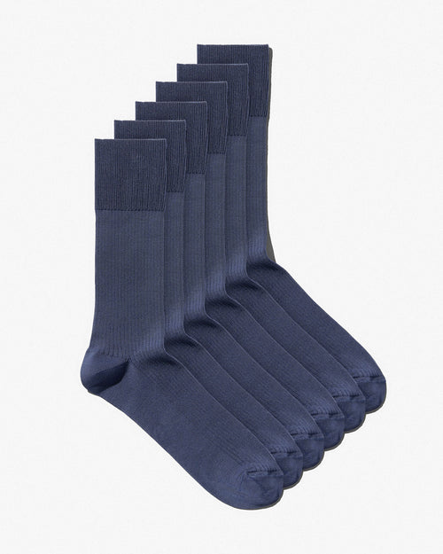 6 × Mid Length Rib Socks - CDLP