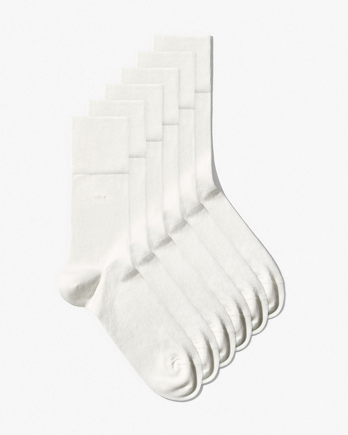 Unisex Mid Length Cotton Socks in White - CDLP