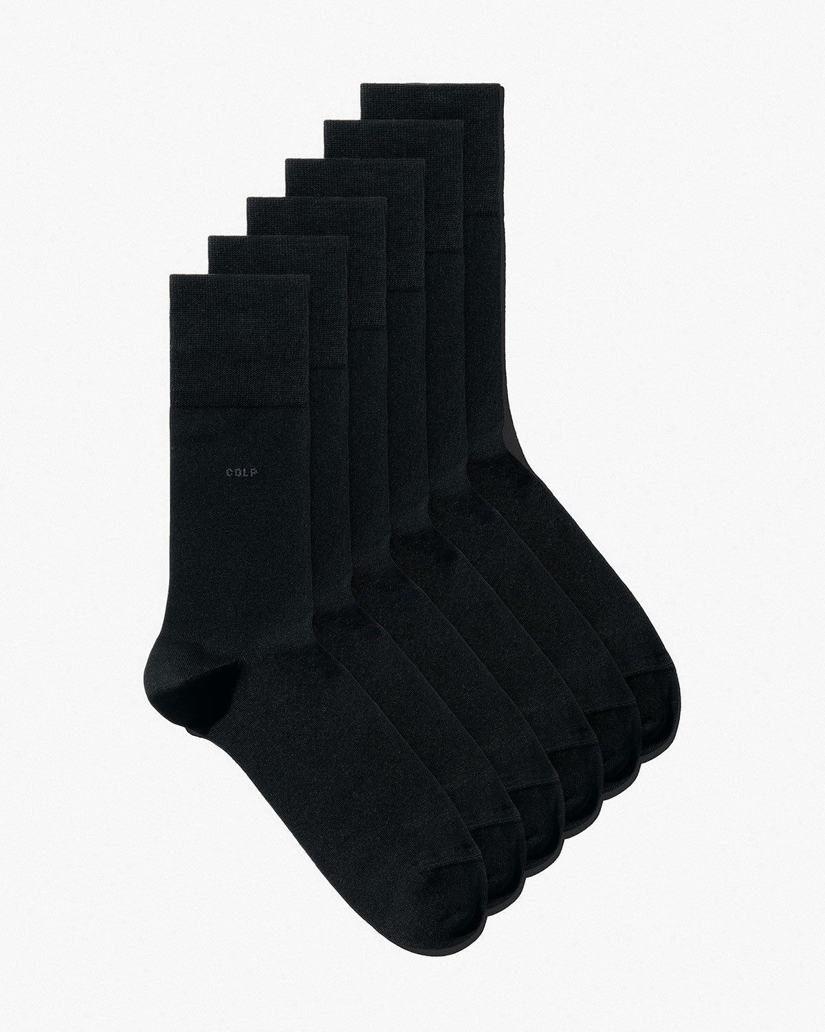Unisex Mid Length Cotton Socks in Black - CDLP