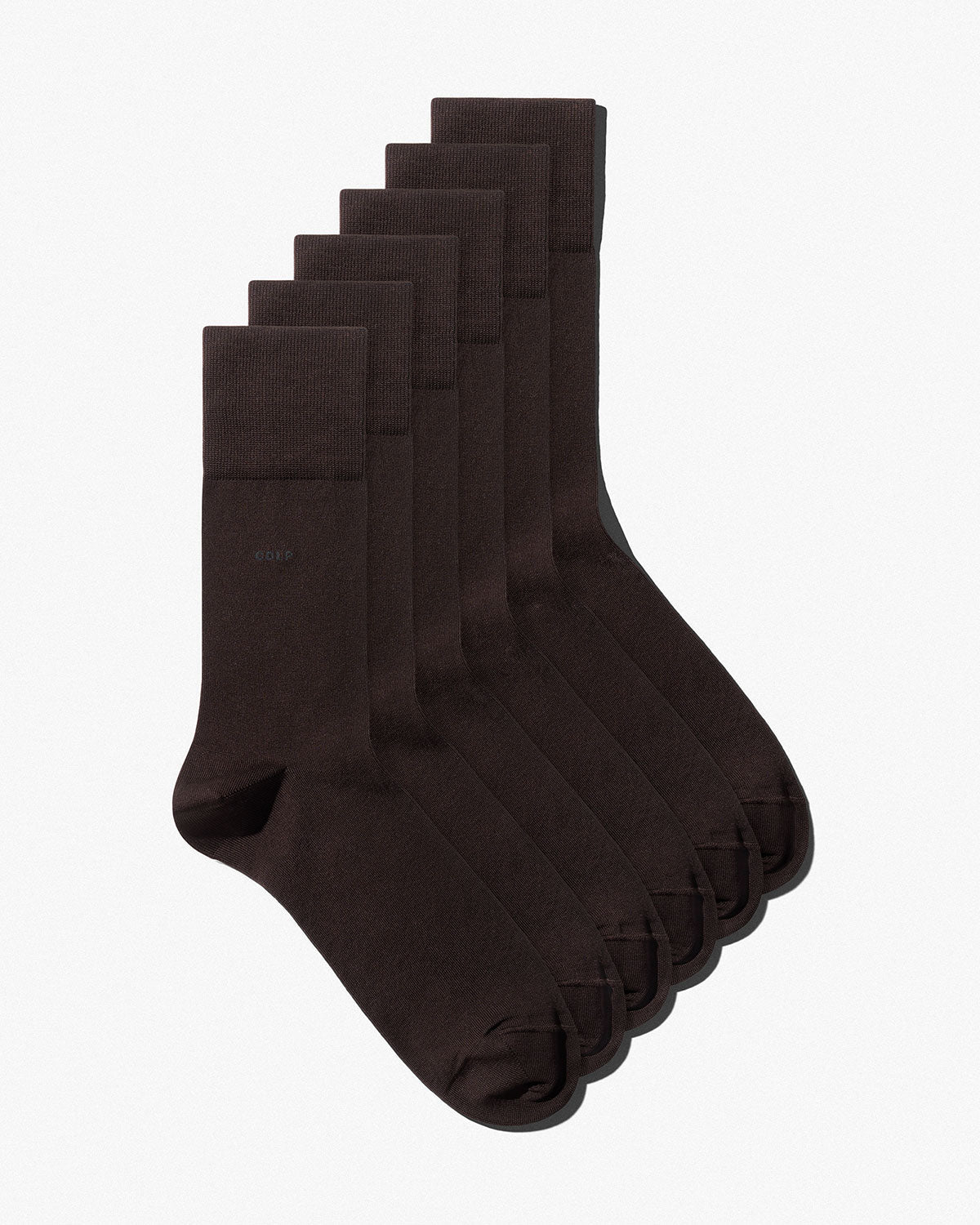 Unisex Mid Length Cotton Socks in Dark Brown - CDLP