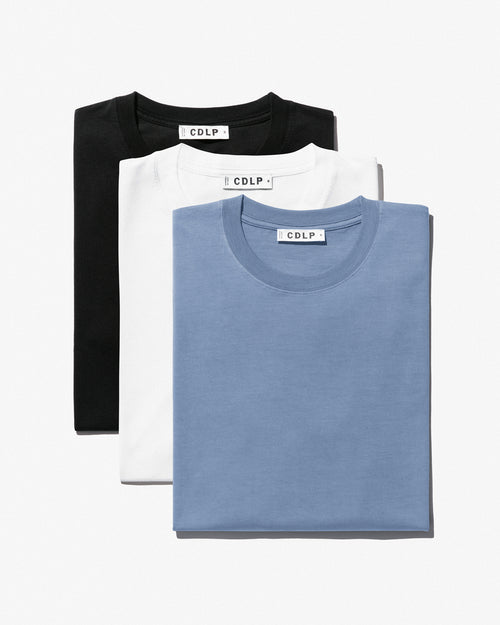 3 × Midweight T-Shirt in Navy Blue | Shop now – CDLP