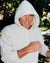 Dolph Lundgren running in Heavy Terry Hoodie in Off-White