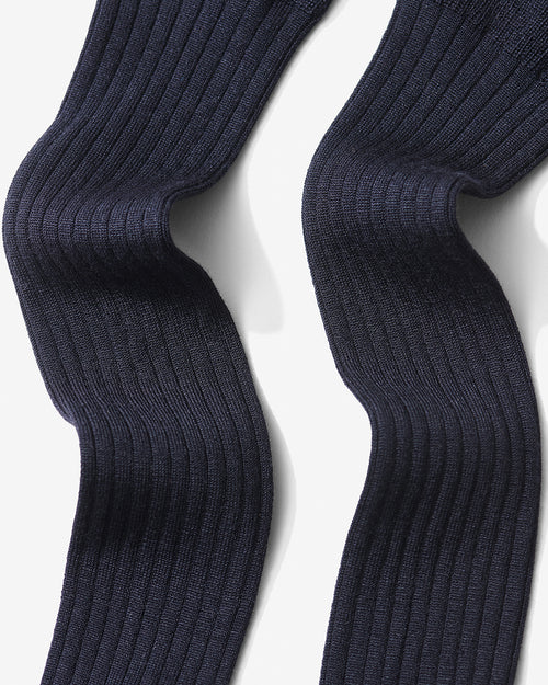 Silk Over The Calf Rib Sock