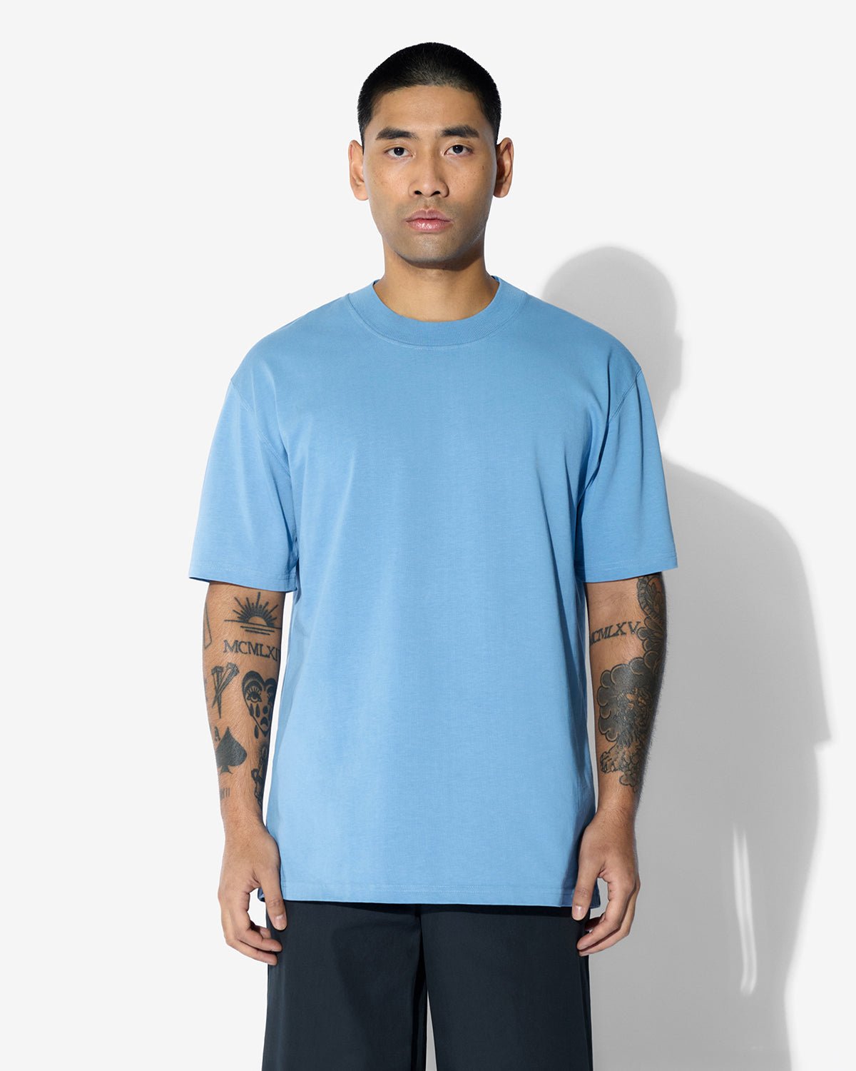Men's Cotton Relaxed T-Shirt in Light Blue | Shop now — CDLP