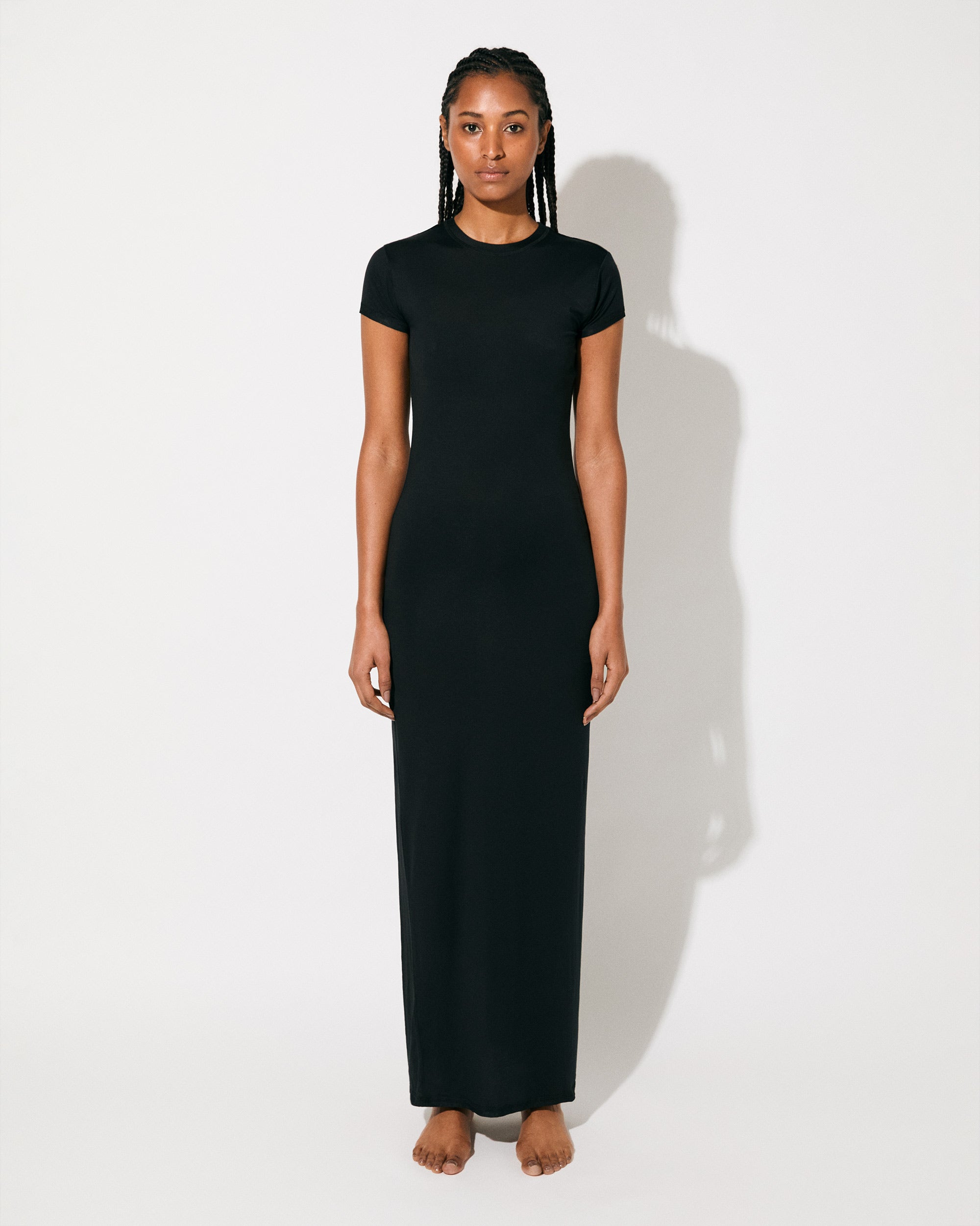 Women's Lightweight Short Sleeve Dress in Black | Shop—CDLP