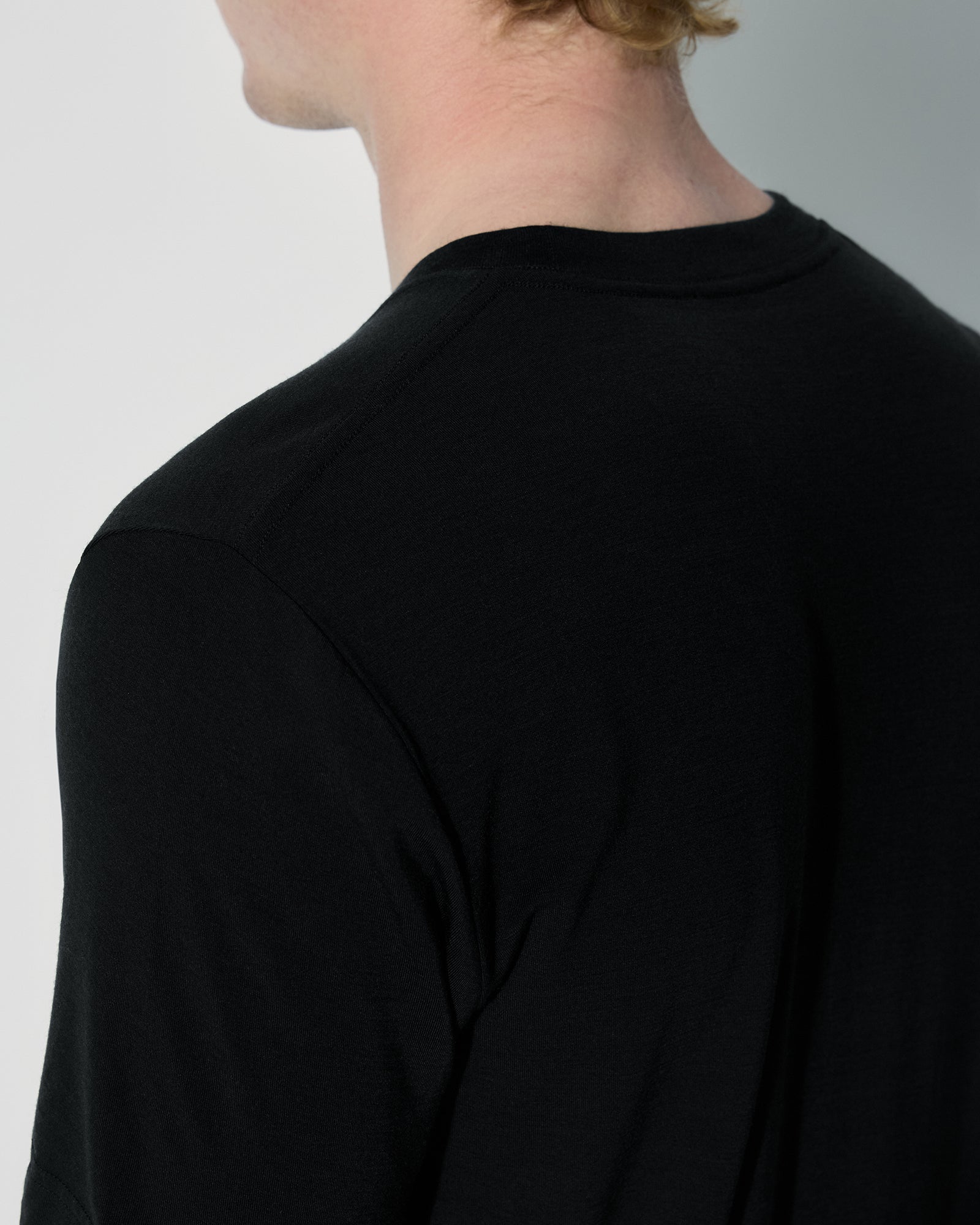 Men's Merino Blend Long Sleeve T-Shirt in Black | Shop—CDLP