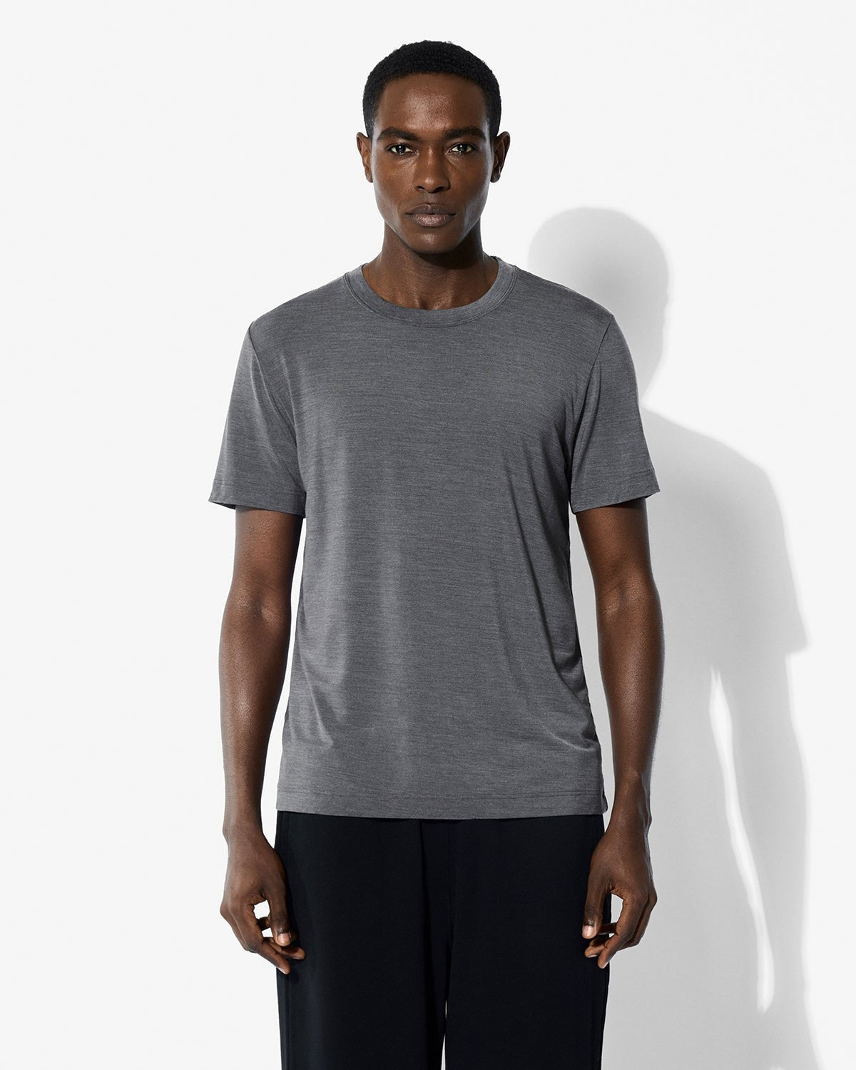 Men's Merino Blend T-Shirt in Grey Melange | Shop now — CDLP