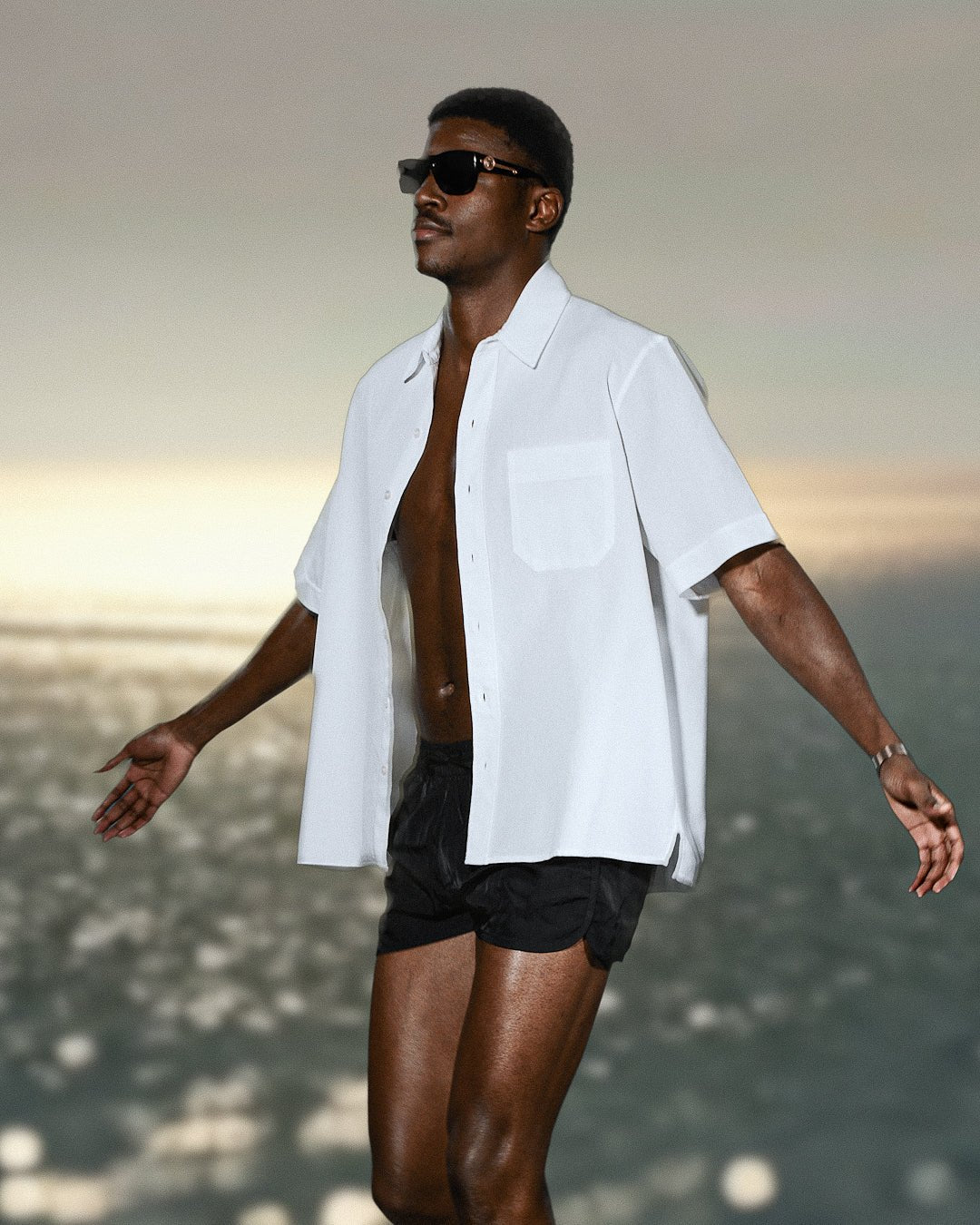 Men's Mesh Short Sleeve Shirt in White | Shop now — CDLP
