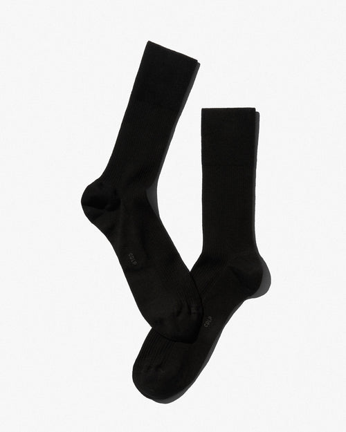 Mid Length Wool Rib Socks - CDLP