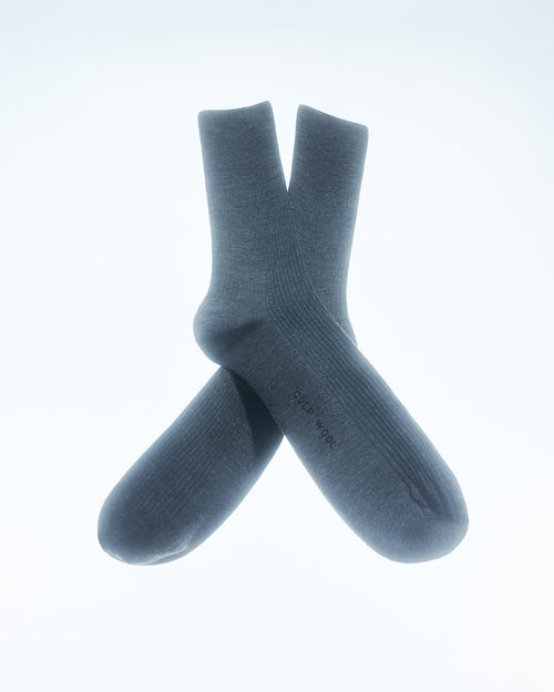 Mid Length Wool Rib Socks - CDLP