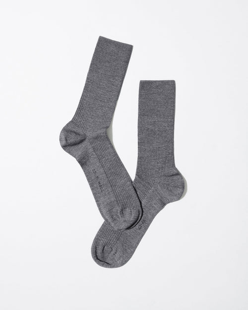 Mid Length Wool Rib Socks - CDLP