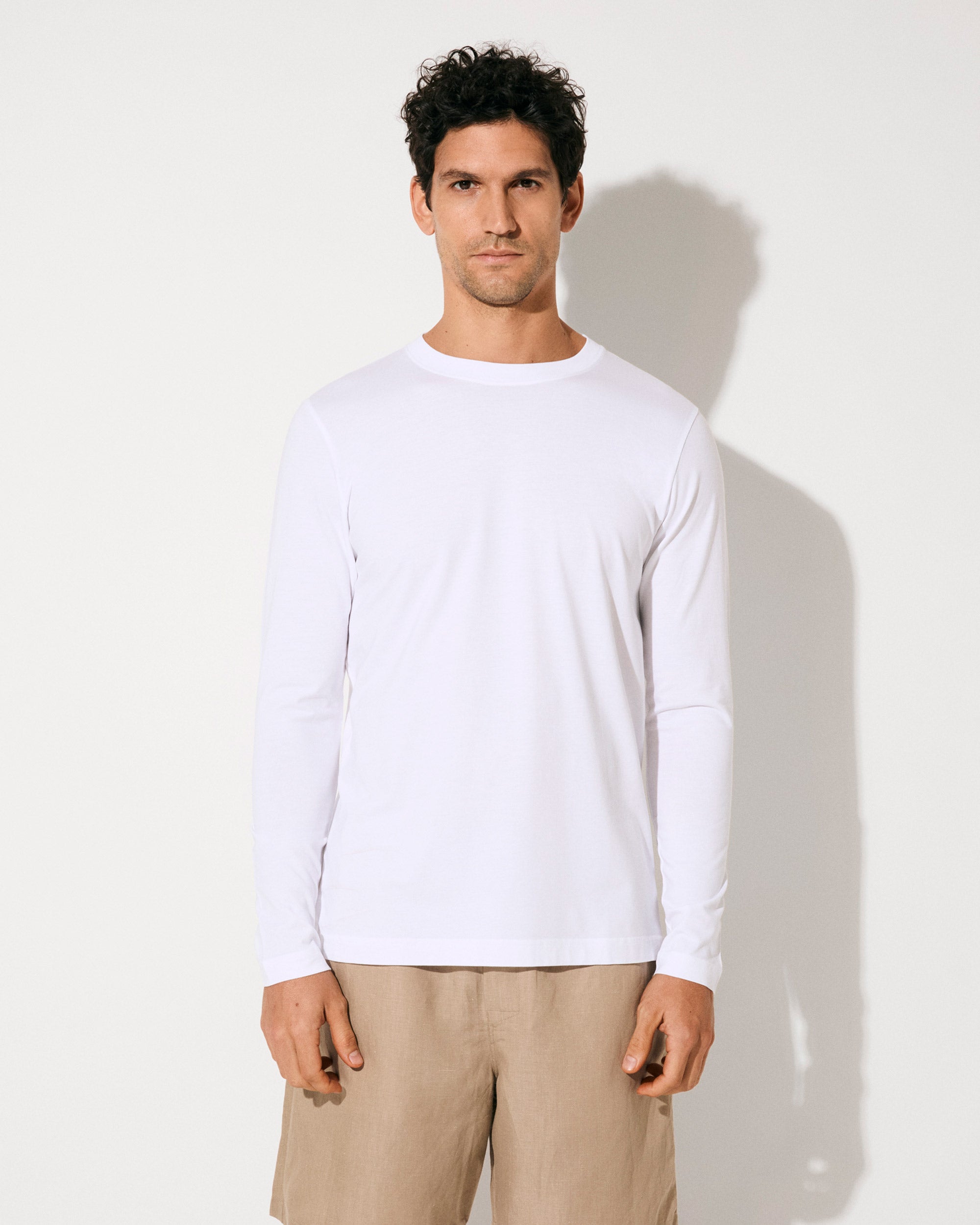 Men's Midweight Long Sleeve T-Shirt in White | Shop — CDLP