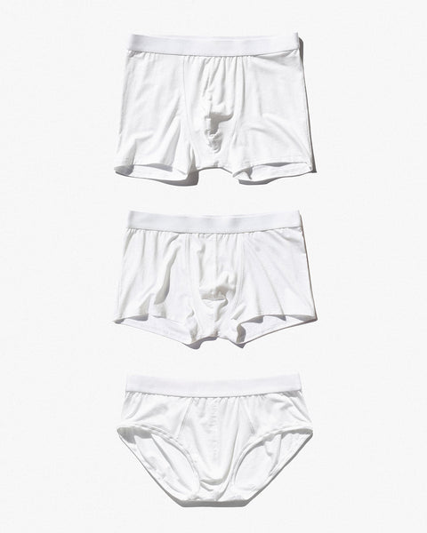 Men's Mix Packs of Boxer Brief, Boxer Trunk, Y-Brief in White