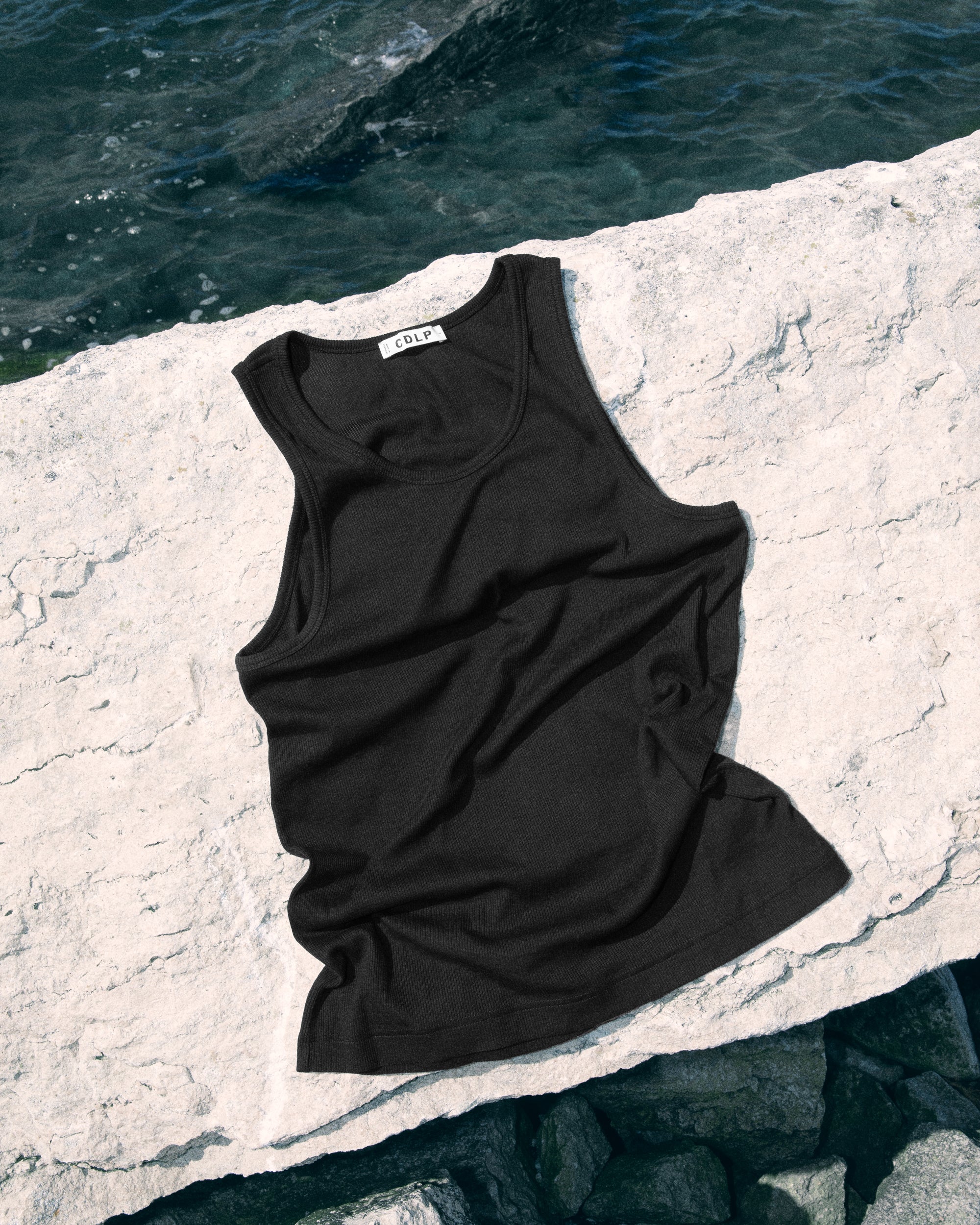 Men's Rib Tank Top in Off-Black | Shop now — CDLP