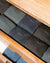 Breathable Bamboo Socks folded in a drawer