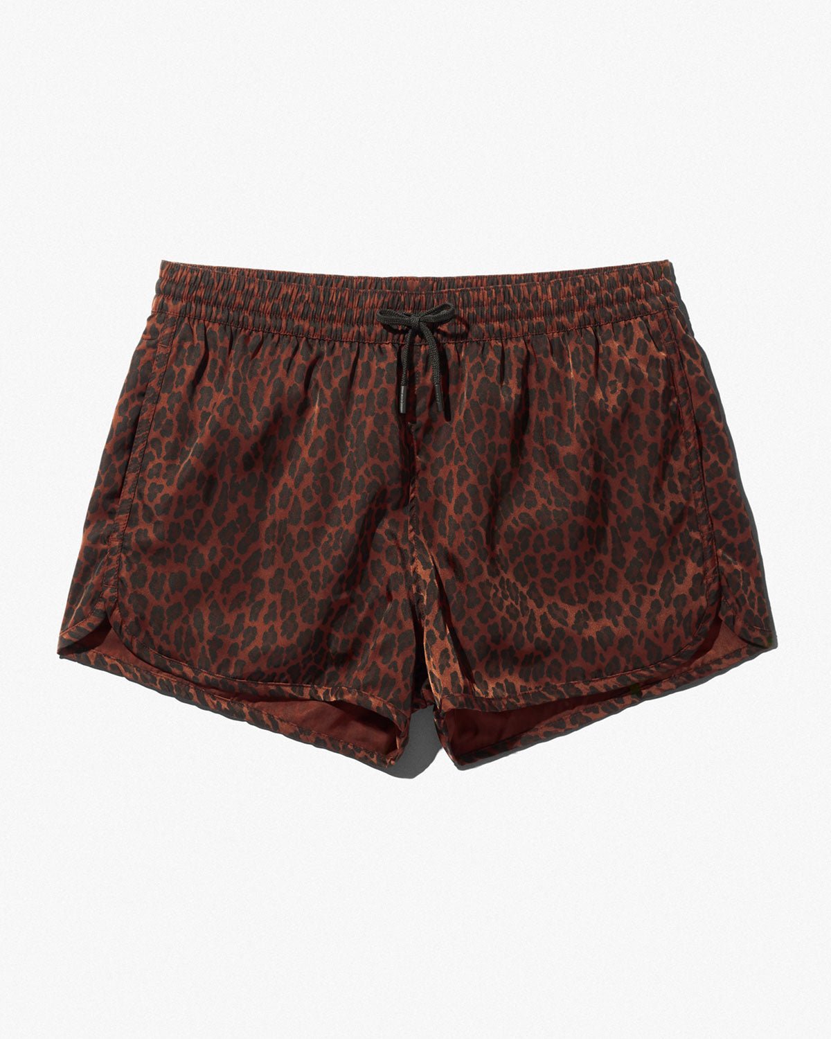 Mens leopard swim trunks on sale