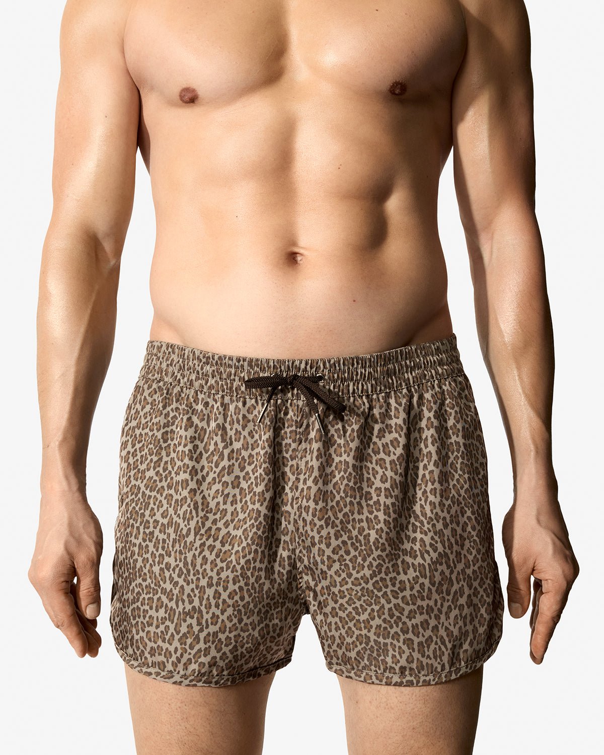 Men's Swim Shorts in Mocca Leopard | Shop now — CDLP