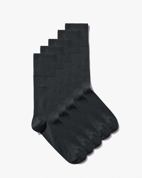 Bamboo Mid-Length Socks in Charcoal Grey ### main_image