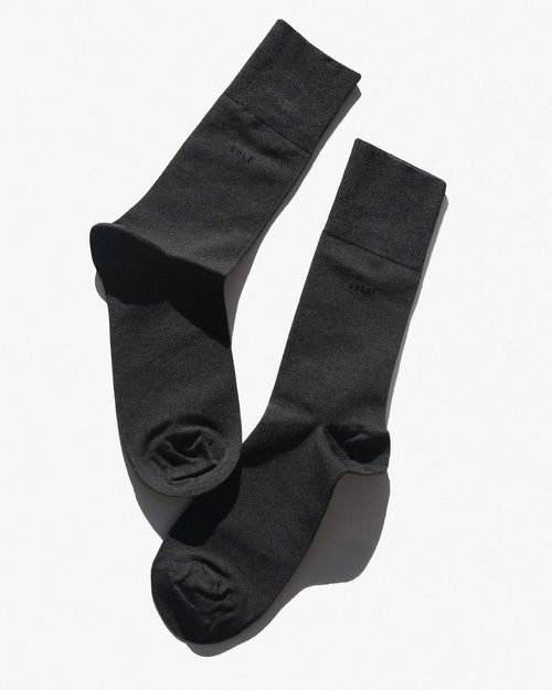 Mid-Length Socks in Charcoal Grey
